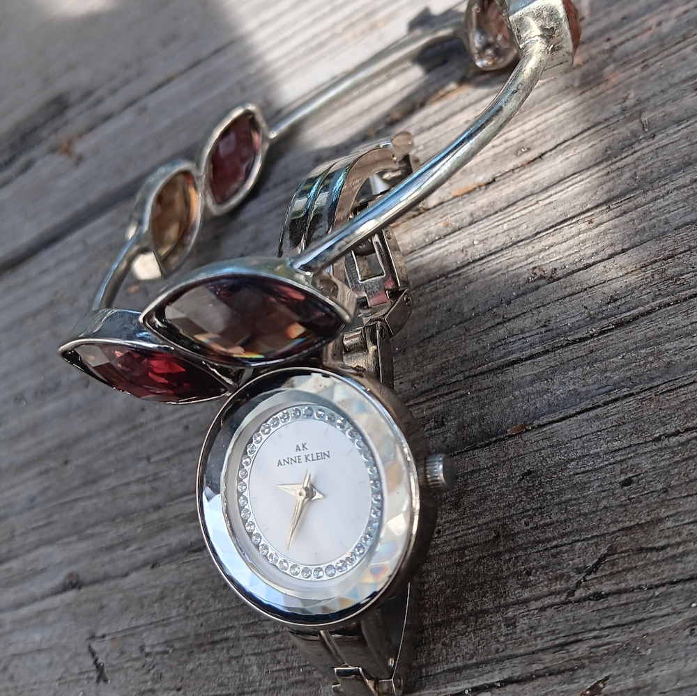 Anne Klein Watch and Bangle Bundle Silver Tone - Picture 5 of 6
